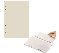 Recharge de papier A5, 160 pages/80 feuilles, 6 trous perforés, papier ligné, planificateur d'agenda, recharges pour notes, réunion, carnet de voyage (vierge (A5)
