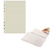 Recharge de papier A5, 160 pages/80 feuilles, 6 trous perforés, papier ligné, planificateur d'agenda, recharges pour notes, réunion, dossier de voyage (ligné (A5)