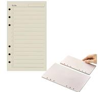 Recharge de papier A6, 480 pages/240 feuilles, 6 trous perforés, papier ligné, planificateur d'agenda, recharges pour notes, réunion, carnet de voyage (TODO)