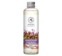 Recharge de parfum d'ambiance - Bois de santal et patchouli - 200 ml - Recharge d'huile essentielle de patchouli - Parfum d'ambiance - Arôme frais - Diffuseur - Reed Diffuseur - Bois de santal et