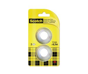 Recharge de ruban adhésif double face 3M Scotch avec 2 rouleaux de 12 mm x 6,3 m x12 morceau