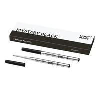 Recharge De Stylo À Bille - Montblanc - Mystery Black - 2 Unités - Pointe Moyenne - Rechargeable