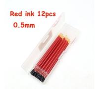 Recharge De Stylo À Gel, 12 Pièces/Lot, Encre Neutre Économique Et Pratique, De Bonne Qualité, Noir, Bleu Et Rouge, Pointe De 0.5mm, Fournitures Scolaires Et De Bureau