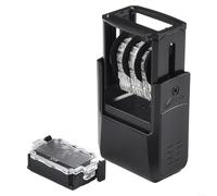 Recharge de tampon date pour Trodat 4810 auto-encreur pour Mini Dater avec zone d'impression de 20 x 3,8 mm pour une installation rapide (calendrier anglais - Noir)