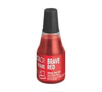 Recharge d'encre COLOP pour tampons encreurs MAKE | Rouge | 25 ml d'encre à base d'eau avec embout applicateur pratique | Brave Red