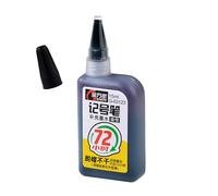 Recharge d'encre permanente pour marqueurs permanents - 72 heures - Encre de recharge Super Color - Marqueur permanent - Accessoire de bricolage imperméable pour le travail du bois (noir, B