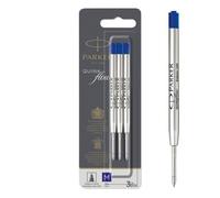 Recharge d'encre QUINK pour stylo bille M Parker - Bleu- Blister de 3