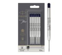 Recharge d'encre QUINK pour stylo bille M Parker - Noir - Blister de 10