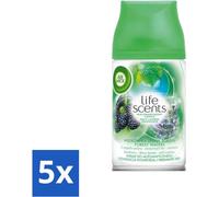 Recharge désodorisant Air Wick Life Scents - Eau des bois - Vaporisateur automatique - 250 ml - Pack avantage - 5 pièces
