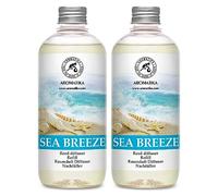 Recharge Diffuseur Roseaux Set de Brise de Mer 2x500ml - Reed Diffuser Refill Sea Breeze - Fragrance Fraîche et Durable - Recharge pour Diffuseur d'arômes - Aromathérapie - Desodorisant Maison