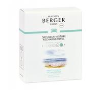 MAISON BERGER - Recharge Diffuseur Voiture Vent d’Océan, Lot de 2 Recharges Céramique, Diffusion Passive 4 à 6 Semaines, Notes Marines Florales, Fabriqué en France