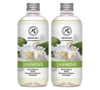 Recharge Diffuseurs de Parfum Set Jasmin 2x500 ml - Arôme Jasmin - Desodorisant Maison - Fragrance Fraîche et Durable - pour Aromathérapie - Maison - Restaurant - Boutique