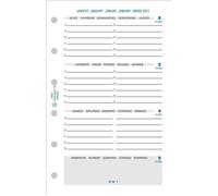 Recharge - EXACOMPTA - Exatime 14 - 126x81 mm - 1 semaine sur 2 pages - Blanc