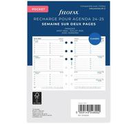 Recharge - FILOFAX - Format Pocket - 1 semaine sur 2 pages - Français - Académique