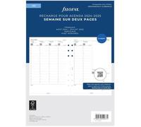 Recharge - FILOFAX - Semaine sur deux pages - A5 (14,8 x 21 cm) - Année scolaire - Blanc