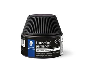 Recharge marqueur permanent staedtler lumocolor 488 48 pour marqueurs compacts 348 flacon 20ml coloris noir