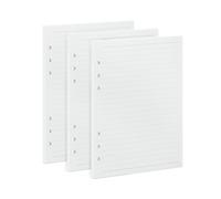 Recharge Papier A5 6 Anneaux Lignée 135 Feuilles 100g/m² Compat Filofax | 210x142mm Mobiles Papier Crème 8mm Ligné Épais Sans Transparence pour Bloc Notes Agenda Carnet Organiseur à 6 Trous A5