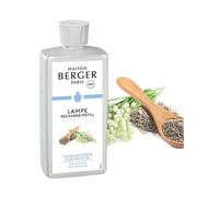 Maison Berger – Recharge Lampe Berger Thé Blanc Pureté – Parfum floral musqué, anti-odeurs, 500 ml