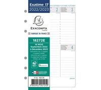 Recharge Pour Agenda - Exatime 17 - 2024/2025 - 18272e - Septembre À Décembre