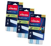 Recharge pour balai à franges plat Vileda H2prO, en microfibre, lavable en machine, 175786, lot de 3