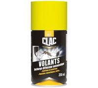 Clac® Recharge Insecticide Insectes Volants pour Diffuseur Automatique 250 ml - Anti-Mouches, Anti-Moustiques, Anti-Moucherons etc - Protection 3 Mois - Intérieur/Extérieur
