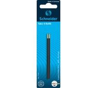 Recharge pour stylo à quatre couleur Take 4 (2 x noir). Largeur de trait M. Avec la technologie Viscoglide® pour une écriture extraordinairement douce et fluide. Indélébile selon la norme ISO 12757-2.