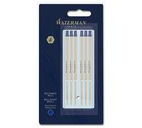 Recharge pour stylo bille Waterman - pointe moyenne avec encre bleue - lot de 6