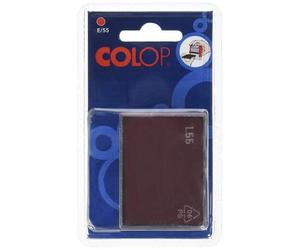 Recharge Pré Encrée - Colop - E/55 - Pack De 2 - Couleur Rouge - Dimensions 1x6.5x5 Cm