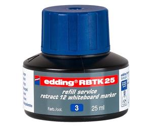 Recharge RBTK 25 pour marqueur effaçable Edding 12 pointe ogive 1,5 à 3 mm - bleu