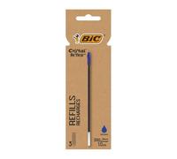 Recharge Re'new Stylo Bille Cristal Moyen 3 Pcs Bleu