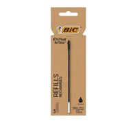 Recharge Re'new Stylo Bille Cristal Moyen 3 Pcs Noir