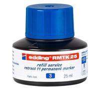 Recharge RMTK 25 pour marqueur permanent Edding 11 pointe ogive 1,5 à 3 mm - bleu