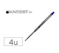 Recharge roller monteverde cross f pointe moyenne coloris bleu tube 4 unites
