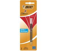 2 Recharges Pour Stylo À Bille 4 Couleurs - Bic - Rouge