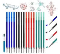 Recharge stylo 4 couleurs - Pack de 16 - Pointe moyenne 1,0 mm - Compatibles Bic