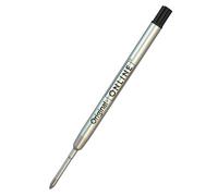 Recharge stylo à bille d`ONLINE, recharge bille métal international de grande capacité, largeur de trait M (moyen), indélébile, résistant à l´eau, 1 pièce, recharge de stylo à bille (noir)