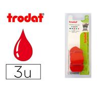 Recharge tampon trodat 46030/46130 rouge blister 3 unités