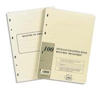 Recharge universelle 100 feuilles foliotées, perforation 6 trous G