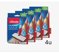 Recharge Vileda 1-2 Spray Max | Serpillère en microfibre | Tampon en microfibre double face | Convient à tous les types de sols | Pièce de rechange réutilisable | Nettoyage durable