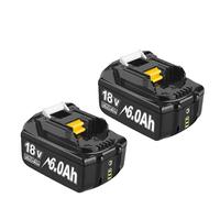 Rechargeable, capacité 6000mAh, tension 18V, 2pcs 6000Ah
