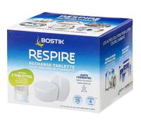 Bostik Respire - Recharge absorbeur d'humidité - Sans parfum - 2 tablettes pour jusqu'à 25 m² - 2 x 250 g