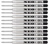 Recharges de qualité pour stylo à bille, bon Marché mais longue durée, 12 pièces, pointe moyenne, encre noire, bleue ou rouge. Également compatibles avec Stylo à bille Parker. Recharge de style G2 fabriquée en Allemagne. 12 BLACK GEL INK G2 12 x BLACK GEL INK