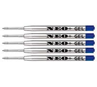 Recharges de qualité pour stylo à bille, bon Marché mais longue durée, 12 pièces, pointe moyenne, encre noire, bleue ou rouge. Également compatibles avec Stylo à bille Parker. Recharge de style G2 fabriquée en Allemagne. 5 x BLUE GEL INK G2 5 x BLUE GEL INK