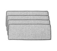 Recharges de Serpillière Microfibres 4 Pièces 12x33 Cm pour Balai Plat | Tissu Fibre Lavable, Absorption Supérieure, Usage Polyvalent, pour Sols Durs et Parquets, Gris