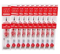 Recharges de stylo-plume gel, pointe 0,38 mm, couleur rouge, boîte de 10