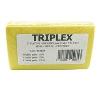 Recharges patins pour cale à poncer - TIVOLY - Lot de 21 - Grain 50 - 80 - 120