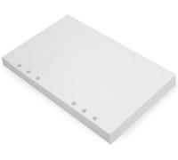 Recharges pour agenda A5 à 6 anneaux – 20,7 x 14,1 cm – Recharges épaisses, de couleur crème, quadrillées, adaptées au papier A5, recharges à 6 anneaux, 80 feuilles, pages vierges