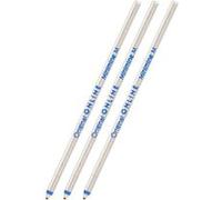 Recharges pour petit stylo à bille - Bleu - 3 pièces - Mine moyenne - ONLINE Bleu