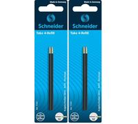 Recharges pour Schneider Take 4 (recharges pour stylo à bille Schneider Take 4 quatre couleurs) noir, 2 pièces, 77291 (Lot de 2)