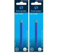 Recharges pour Schneider Take 4 Refill (recharges pour stylo à bille Schneider Take 4 quatre couleurs) bleu, 2 pièces (Lot de 2)